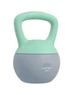 SPORTNOW 6KG Soft Kettlebell, Kettlebell with Non-Slip Handle for Home Gym, Weight Lifting, Strength Training, Green/Grey