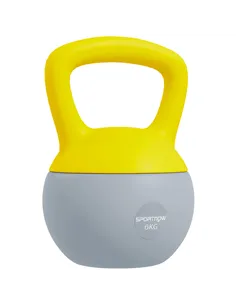 SPORTNOW 6KG Soft Kettlebell, Kettlebell with Non-Slip Handle for Home Gym, Weight Lifting, Strength Training, Yellow/Grey