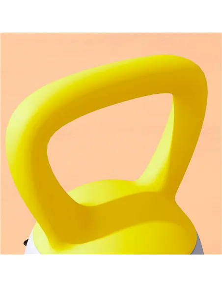 SPORTNOW 6KG Soft Kettlebell, Kettlebell with Non-Slip Handle for Home Gym, Weight Lifting, Strength Training, Yellow/Grey