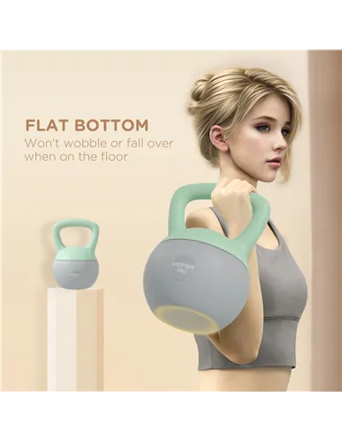 SPORTNOW 8KG Kettlebell, Soft Kettle Bell with Non-Slip Handle for Home Gym Weight Lifting and Strength Training