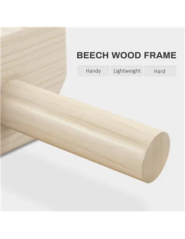 SPORTNOW Wooden Parralletes Bars, Push Up Handles with Non-Slip Base, Calisthenics Equipment, for Home Gym, Training