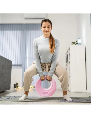 SPORTNOW 12kg Kettlebell, Soft Kettle Bell with Wide Handle for Home Gym, Weight Lifting, Strength Training, Pink