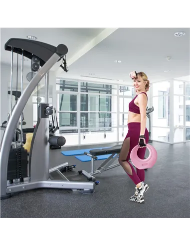 SPORTNOW 12kg Kettlebell, Soft Kettle Bell with Wide Handle for Home Gym, Weight Lifting, Strength Training, Pink