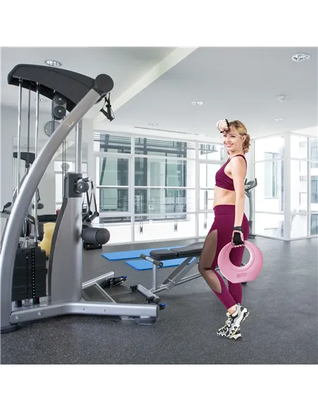 SPORTNOW 12kg Kettlebell, Soft Kettle Bell with Wide Handle for Home Gym, Weight Lifting, Strength Training, Pink
