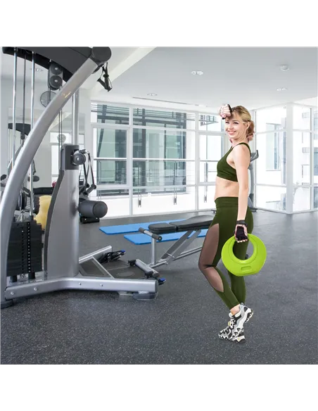 SPORTNOW 8kg Kettlebell, Soft Kettle Bell with Wide Handle for Home Gym, Weight Lifting, Strength Training, Green