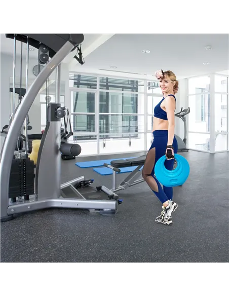 SPORTNOW 10kg Kettlebell, Soft Kettle Bell with Wide Handle for Home Gym, Weight Lifting, Strength Training, Light Blue