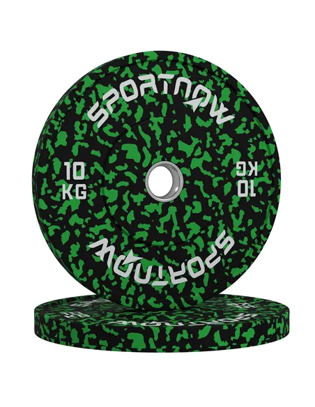 SPORTNOW Olympic Weight Plates with 5cm Holes, for Weight Lifting, 2 x 10kg