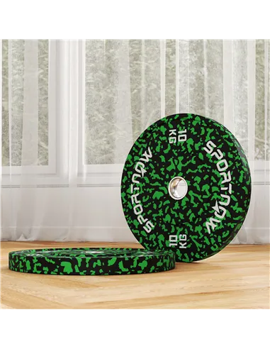 SPORTNOW Olympic Weight Plates with 5cm Holes, for Weight Lifting, 2 x 10kg