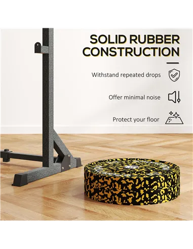 SPORTNOW Olympic Weight Plates with 5cm Holes, for Weight Lifting, 2 x 15KG