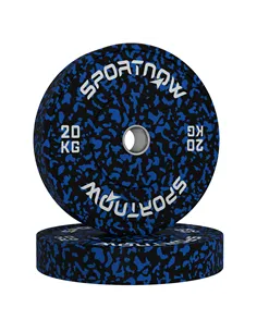 SPORTNOW Olympic Weight Plates with 5cm Holes, for Weight Lifting, 2 x 20KG