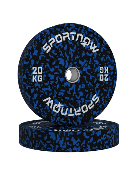 SPORTNOW Olympic Weight Plates with 5cm Holes, for Weight Lifting, 2 x 20KG