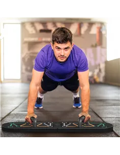 SPORTNOW Foldable Push Push Up Board with Non-Slip Pads, for Chest, Arms, Shoulders, Black 2