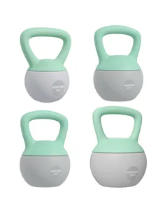 SPORTNOW 4kg/6kg/8kg/10kg Soft Kettlebell, Kettle Bell with Non-Slip Handle, for Home Gym, Strength Training, Cardio - Grey and 