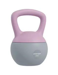 SPORTNOW 6KG Soft Kettlebell, Kettle Bell with Non-Slip Handle for Home Gym, Weight Lifting, Strength Training, Purple/Grey