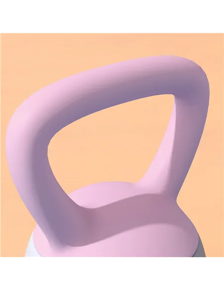 SPORTNOW 6KG Soft Kettlebell, Kettle Bell with Non-Slip Handle for Home Gym, Weight Lifting, Strength Training, Purple/Grey