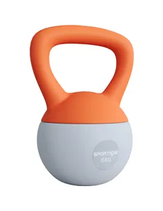 SPORTNOW 6KG Soft Kettlebell with Non-Slip Handle, for Home Gym, Weight Lifting, Strength Training, Orange/Grey