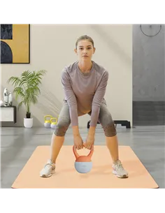 SPORTNOW 6KG Soft Kettlebell with Non-Slip Handle, for Home Gym, Weight Lifting, Strength Training, Orange/Grey 2