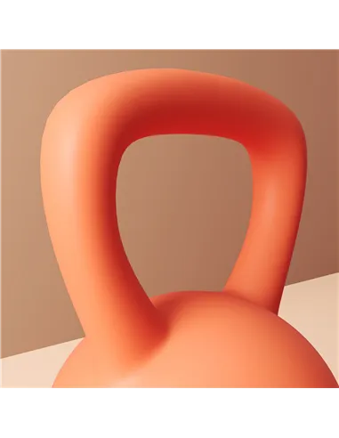 SPORTNOW 6KG Soft Kettlebell with Non-Slip Handle, for Home Gym, Weight Lifting, Strength Training, Orange/Grey