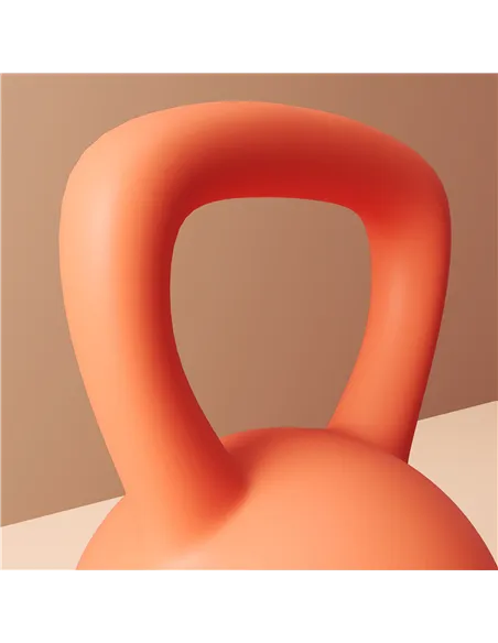 SPORTNOW 6KG Soft Kettlebell with Non-Slip Handle, for Home Gym, Weight Lifting, Strength Training, Orange/Grey