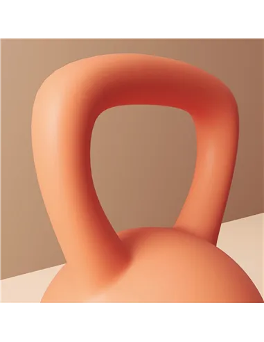 SPORTNOW 4KG Soft Kettlebell, Kettlebell with Non-Slip Handle for Home Gym, Weight Lifting, Strength Training, Orange/Grey