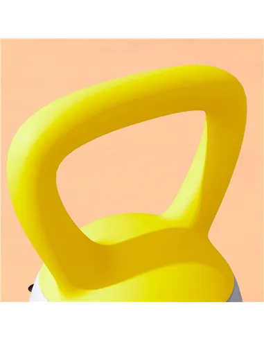 SPORTNOW 8KG Soft Kettlebell, Kettlebell with Non-Slip Handle for Home Gym, Weight Lifting, Strength Training, Yellow/Grey