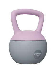 SPORTNOW 10KG Soft Kettlebell, Kettlebell with Non-Slip Handle for Home Gym, Weight Lifting, Strength Training, Purple/Grey