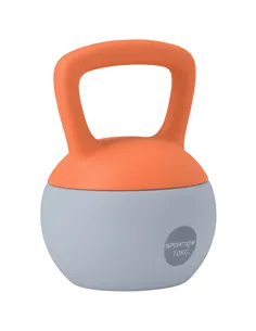SPORTNOW 10KG Soft Kettlebell, Kettle Bell with Non-Slip Handle for Home Gym, Weight Lifting, Strength Training, Orange/Grey