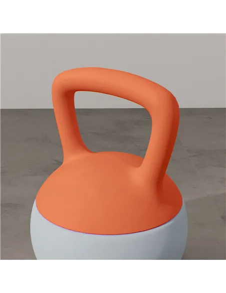 SPORTNOW 10KG Soft Kettlebell, Kettle Bell with Non-Slip Handle for Home Gym, Weight Lifting, Strength Training, Orange/Grey