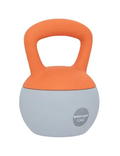 SPORTNOW 12KG Soft Kettlebell, Kettlebell with Non-Slip Handle for Home Gym, Weight Lifting, Strength Training, Orange/Grey