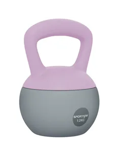 SPORTNOW 12KG Soft Kettlebell, Kettlebell with Non-Slip Handle for Home Gym, Weight Lifting, Strength Training, Purple/Grey