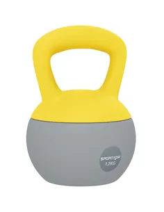 SPORTNOW 12KG Soft Kettlebell, Kettlebell with Non-Slip Handle for Home Gym, Weight Lifting, Strength Training, Yellow/Grey