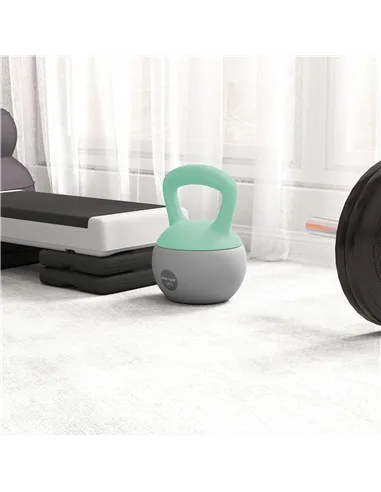 SPORTNOW 12KG Soft Kettlebell, Kettlebell with Non-Slip Handle for Home Gym, Weight Lifting, Strength Training, Green/Grey