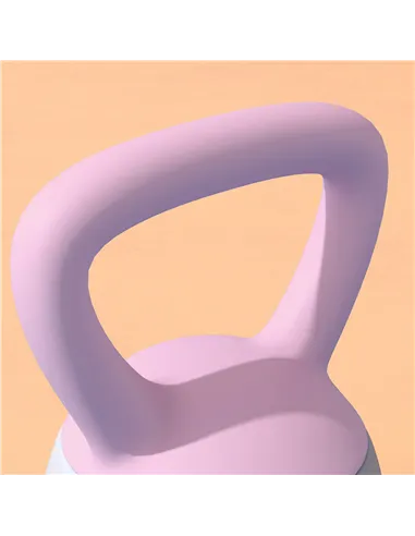 SPORTNOW 4KG Soft Kettlebell, Kettle Bell with Non-Slip Handle for Home Gym, Weight Lifting, Strength Training, Purple/Grey