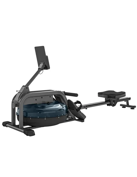 SPORTNOW Water Rowing Machine with Wheels, Vertical Storage, Adjustable Resistance, for Strength, Cardio Training