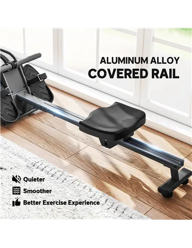 SPORTNOW Water Rowing Machine with Wheels, Vertical Storage, Adjustable Resistance, for Strength, Cardio Training