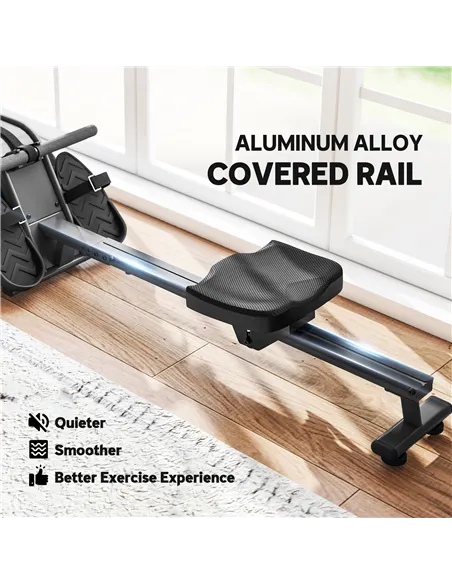 SPORTNOW Water Rowing Machine with Wheels, Vertical Storage, Adjustable Resistance, for Strength, Cardio Training