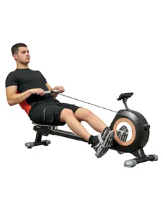 SPORTNOW Rowing Machine, 16-Level Magnetic Rower Machine with LCD Monitor and Phone Holder, Black