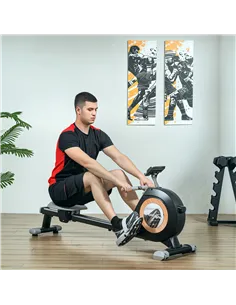SPORTNOW Rowing Machine, 16-Level Magnetic Rower Machine with LCD Monitor and Phone Holder, Black 2