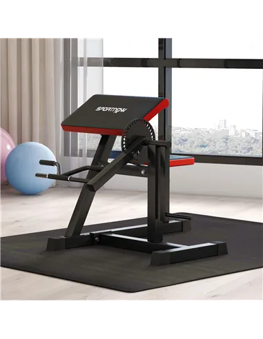 SPORTNOW Adjustable Preacher Curl Bench, Multi-Functional Weight Bench with Handlebar and Elbow Cushion for Home and Outdoor Gym