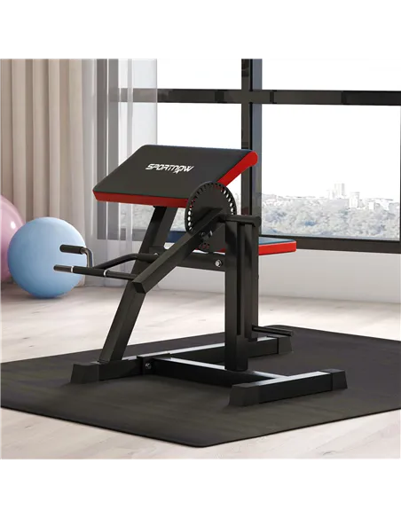 SPORTNOW Adjustable Preacher Curl Bench, Multi-Functional Weight Bench with Handlebar and Elbow Cushion for Home and Outdoor Gym