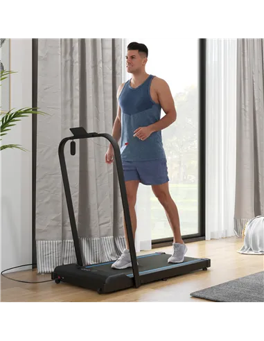 SPORTNOW 2.5HP Walking Pad, 1-6km/h Folding Treadmill with Remote Control and LED Display for Home Gym Office, Blue