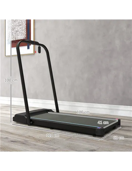 SPORTNOW 2.5HP Walking Pad, 1-6km/h Folding Treadmill with Remote Control and LED Display for Home Gym Office, Blue