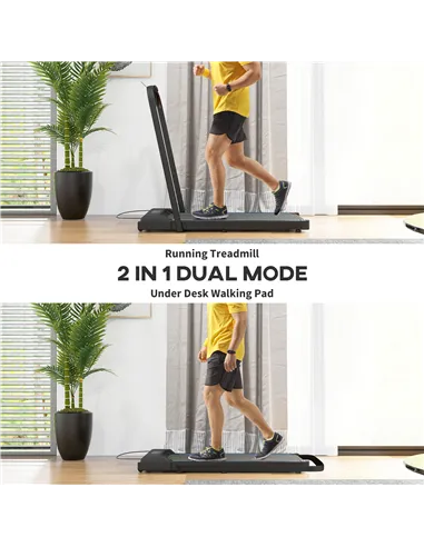 SPORTNOW 2.5HP Walking Pad, 1-6km/h Folding Treadmill with Remote Control and LED Display for Home Gym Office, Blue