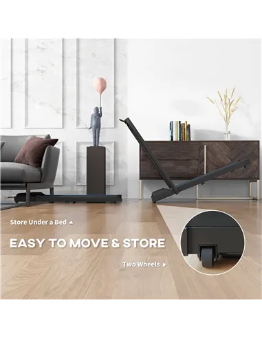 SPORTNOW 2.5HP Walking Pad, 1-6km/h Folding Treadmill with Remote Control and LED Display for Home Gym Office, Blue