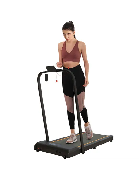 SPORTNOW 2.5HP Walking Pad, 1-6km/h Folding Treadmill with Remote Control and LED Display for Home Gym Office, Orange