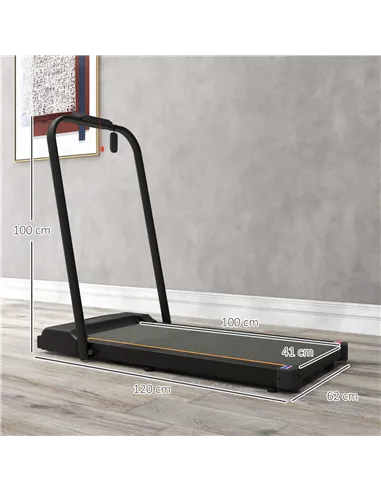 SPORTNOW 2.5HP Walking Pad, 1-6km/h Folding Treadmill with Remote Control and LED Display for Home Gym Office, Orange