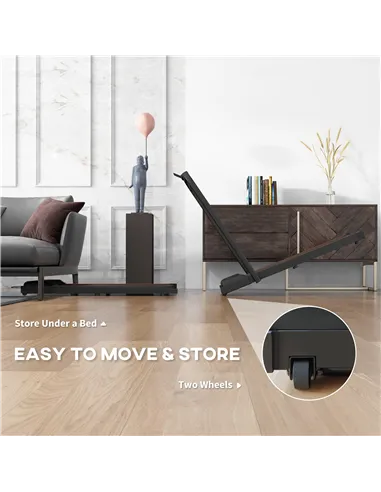 SPORTNOW 2.5HP Walking Pad, 1-6km/h Folding Treadmill with Remote Control and LED Display for Home Gym Office, Orange