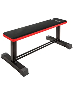 SPORTNOW Flat Weight Bench, 300KG Weight Capacity Workout Bench with Dumbbell Rack