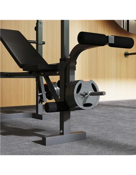 SPORTNOW Multi-Exercise Adjustable Weight Bench with Bench Press Rack