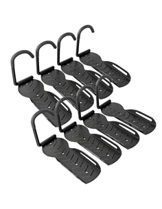 SPORTNOW 8 Pack Bike Rack, Wall Mounted Bicycle Hanger Hook, Foldable Garage Bike Wall Rack, Bicycle Storage Holder for Indoor O